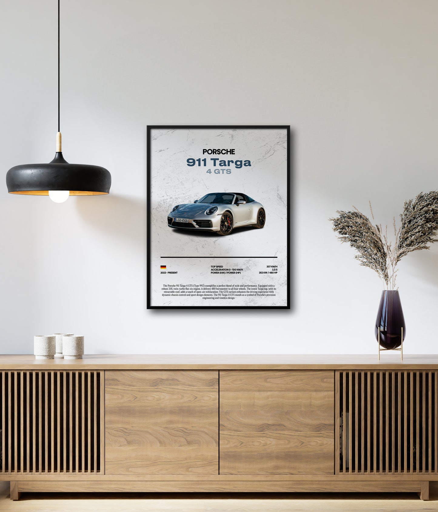 Poster Porsche 911 Targa 4 GTS