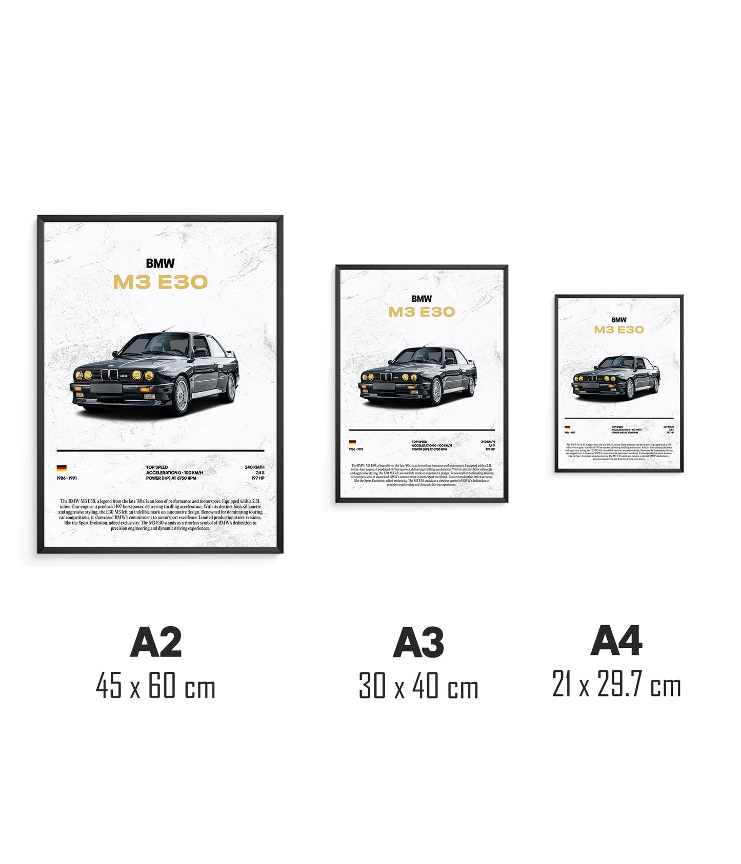 Poster BMW M3 E30