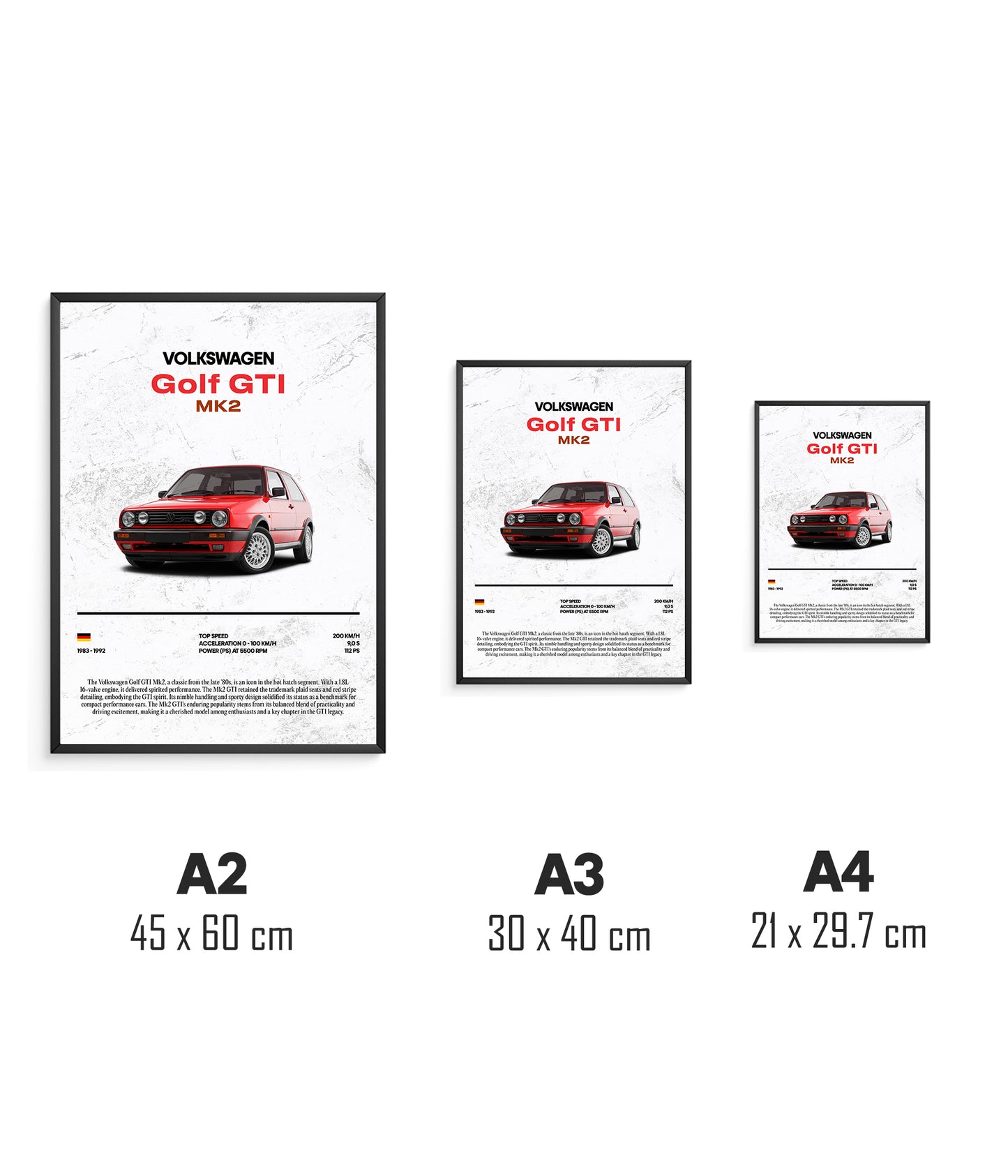 Poster Volkswagen Golf GTI MK2