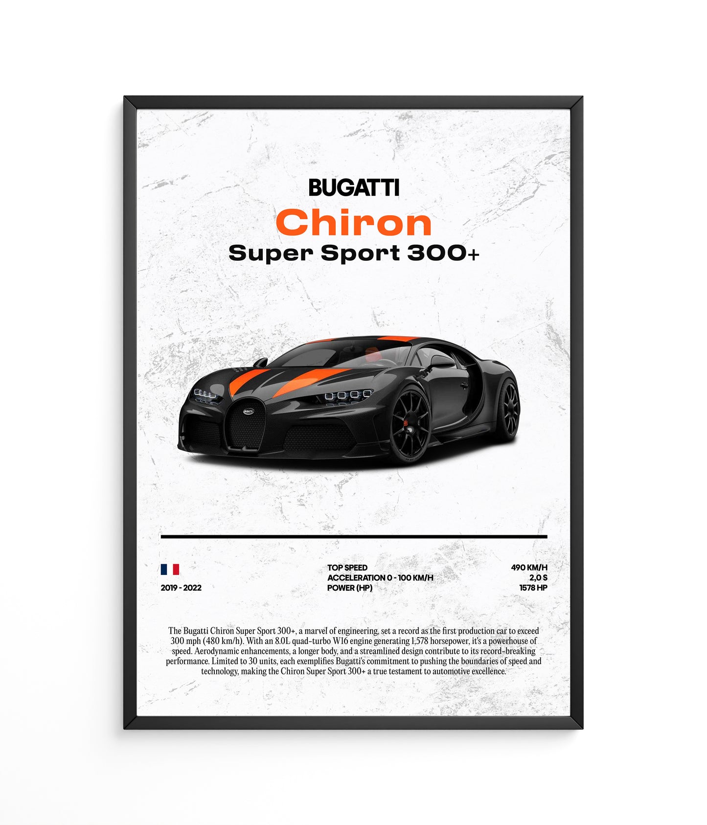 Poster Bugatti Chiron Super Sport 300+