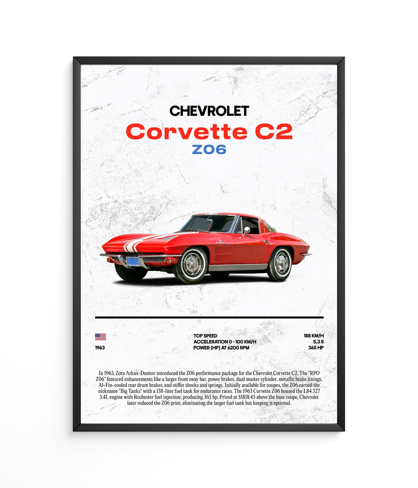 Poster Chevrolet Corvette C2 Z06