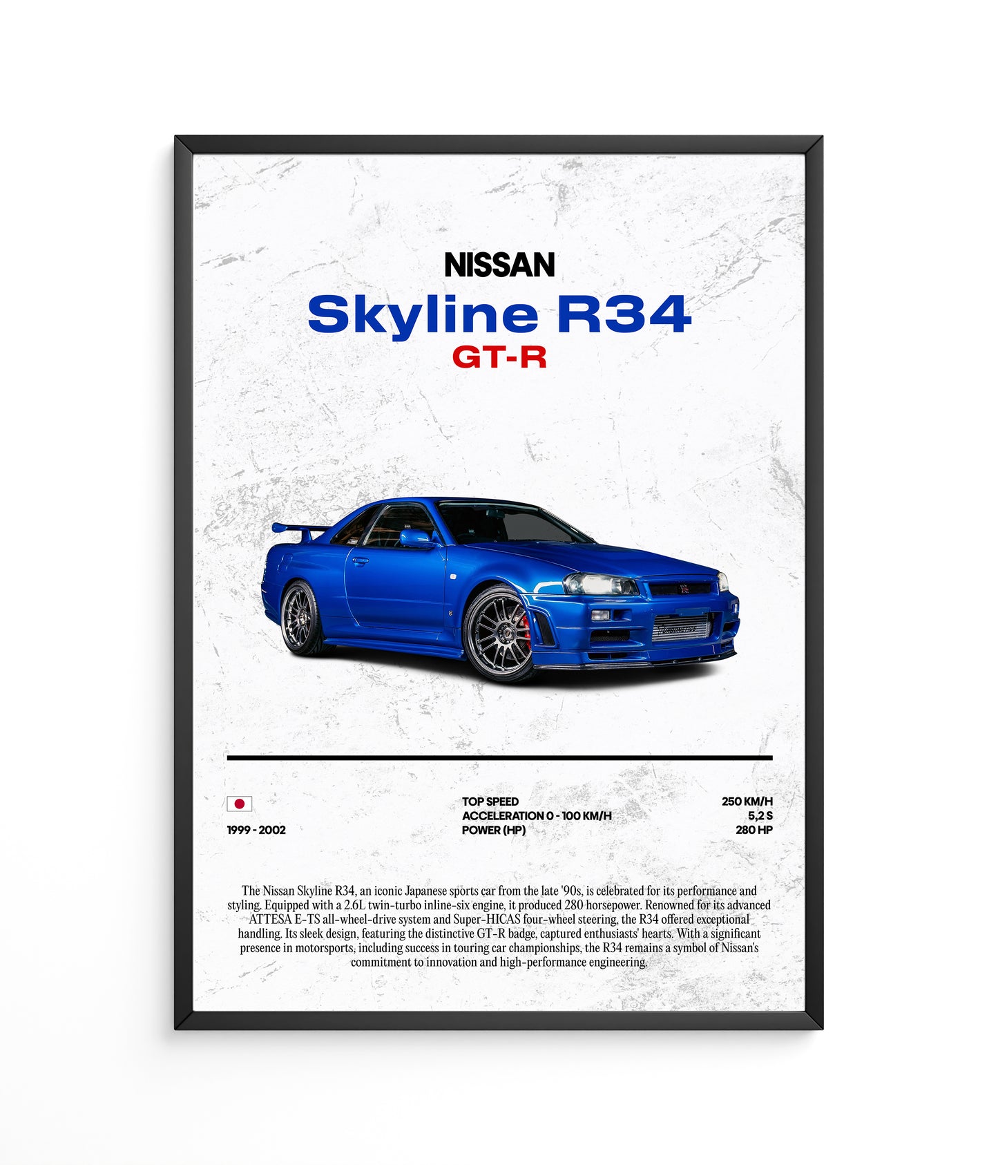 Poster Nissan Skyline R34 GT-R