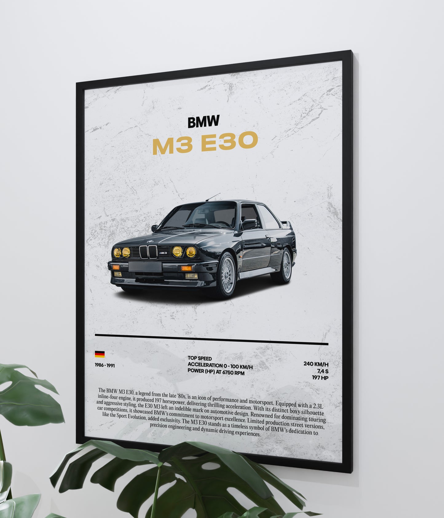 Poster BMW M3 E30