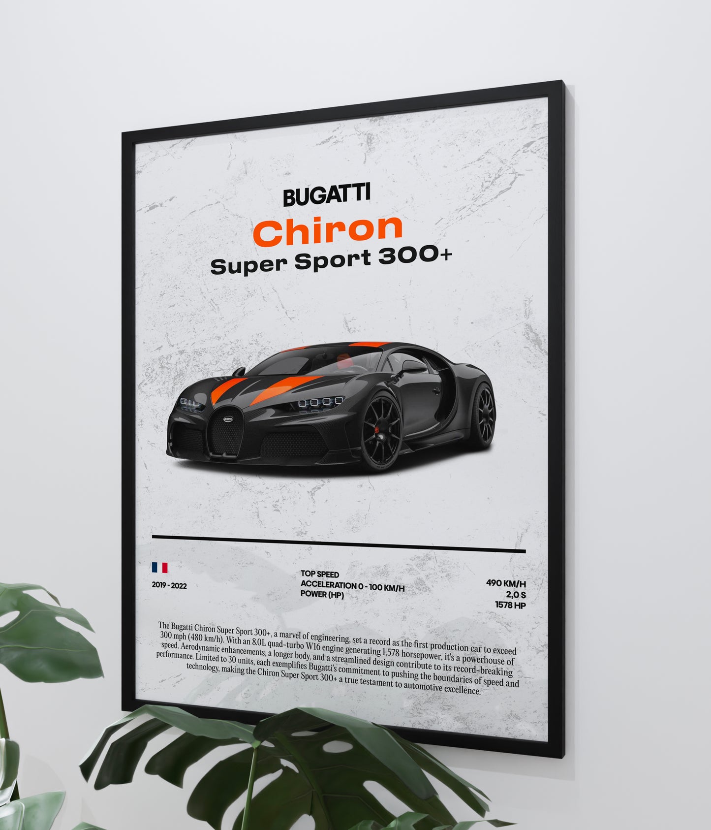 Poster Bugatti Chiron Super Sport 300+