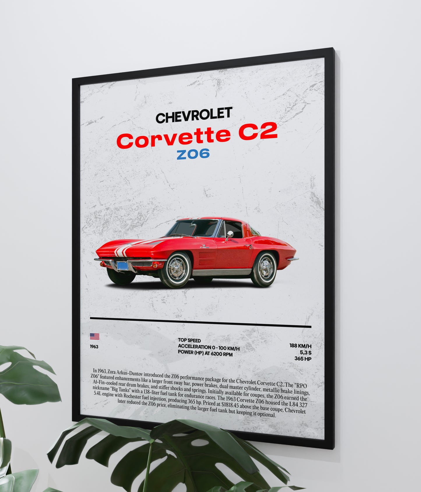 Poster Chevrolet Corvette C2 Z06