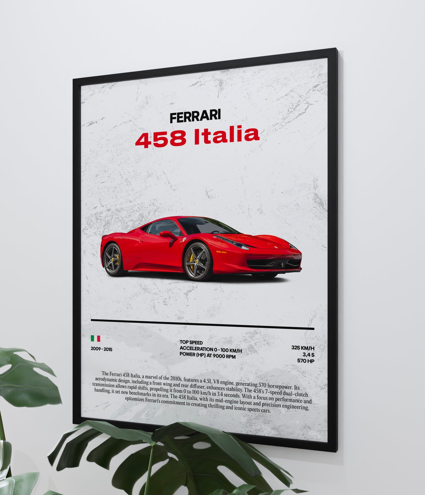 Poster Ferrari 458 Italia
