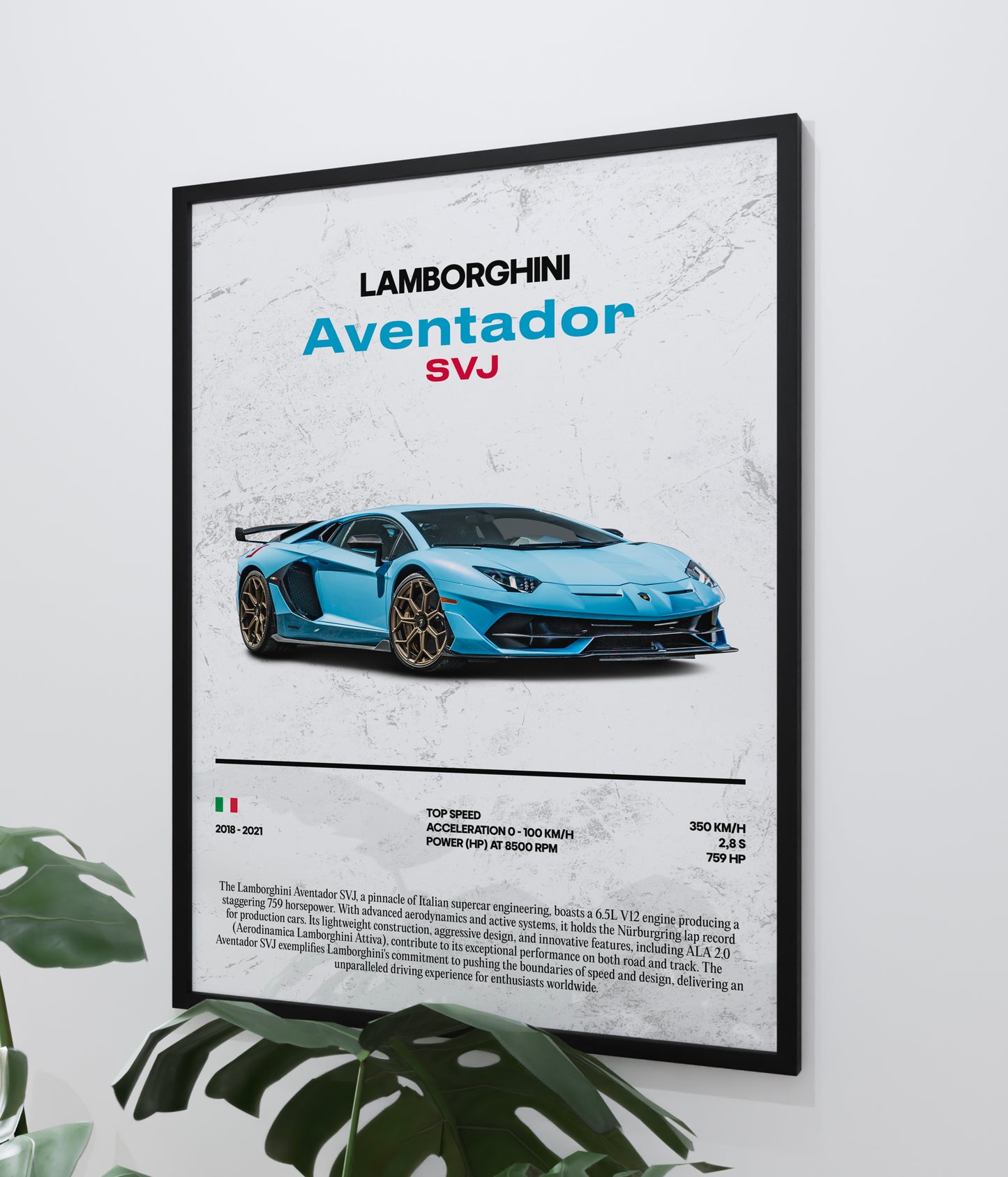 Poster Lamborghini Aventador SVJ