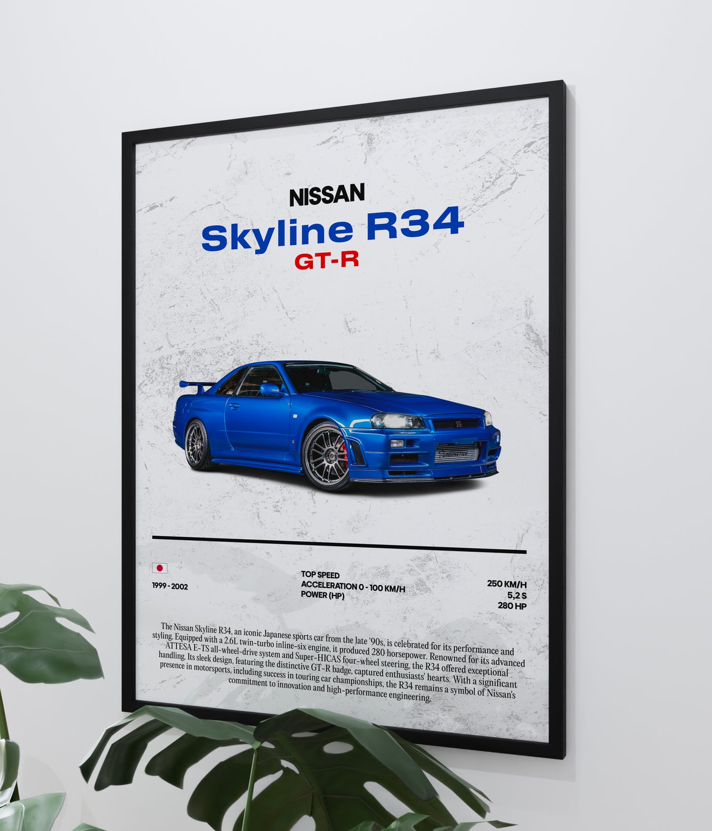 Poster Nissan Skyline R34 GT-R