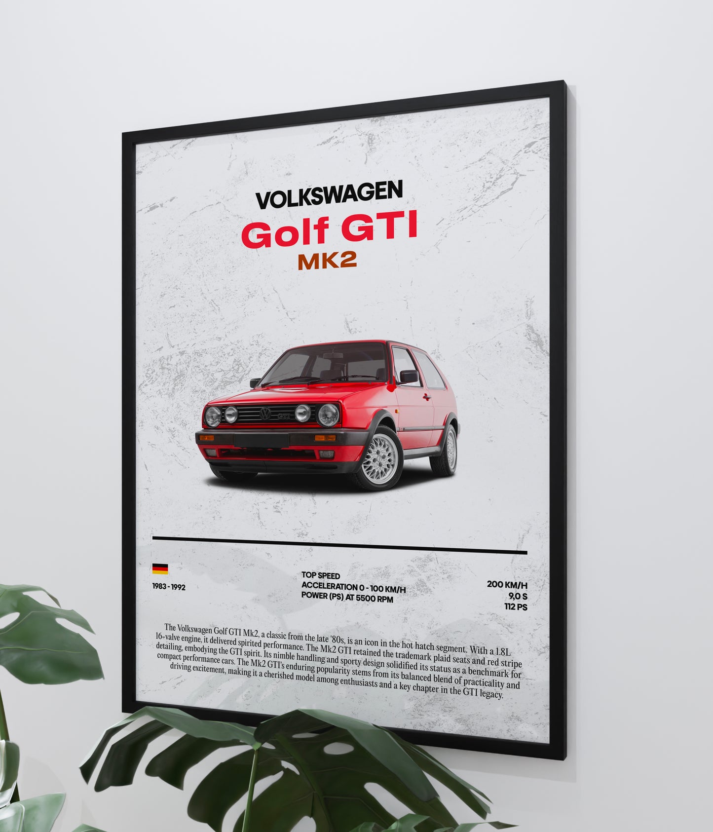 Poster Volkswagen Golf GTI MK2