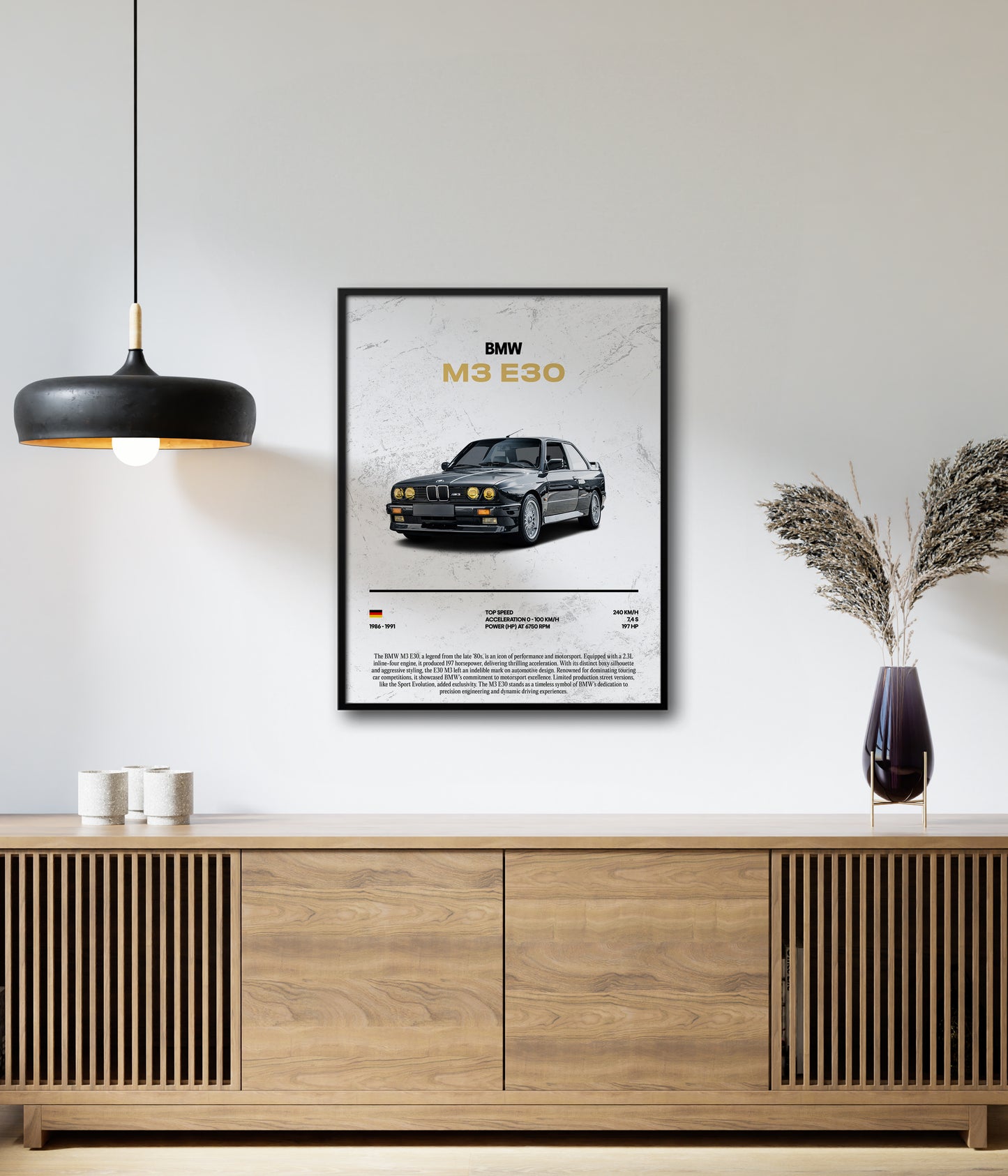 Poster BMW M3 E30