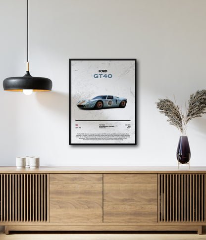 Poster Ford GT40