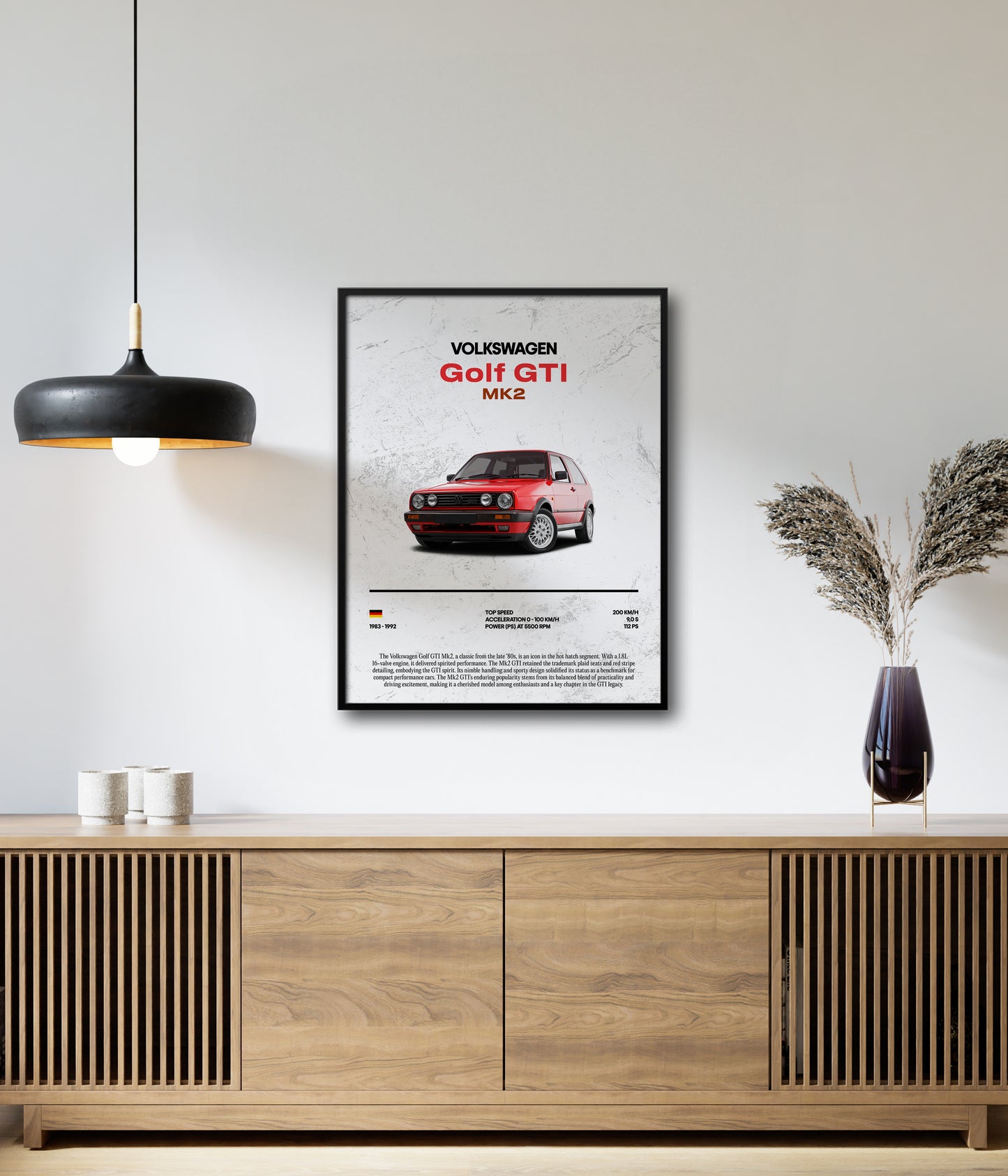 Poster Volkswagen Golf GTI MK2