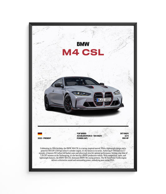 Poster BMW M4 CSL