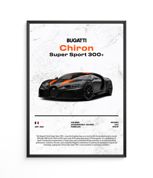 Poster Bugatti Chiron Super Sport 300+
