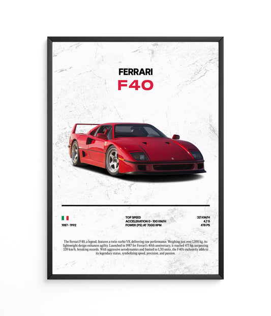 Poster Ferrari F40