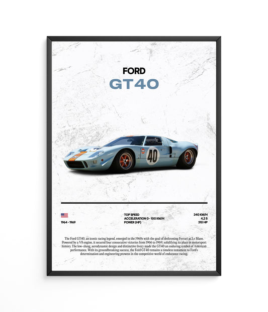 Poster Ford GT40