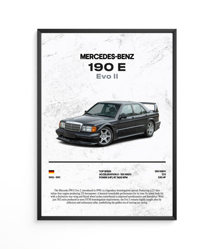 Poster Mercedes-Benz 190 E Evo II