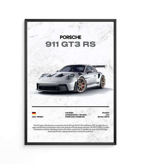 Poster Porsche 911 GT3 RS