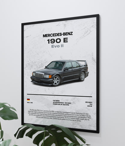 Poster Mercedes-Benz 190 E Evo II